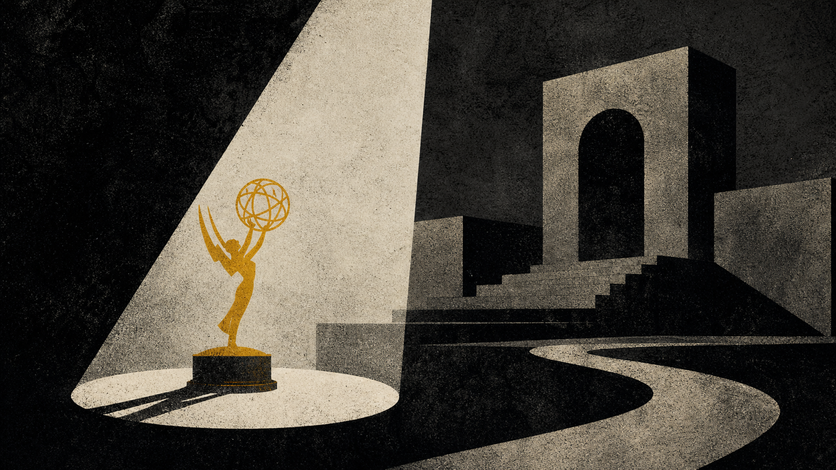 Editorial illustration for 2026 Emmy nominations announcement: The Moment and Context: What the Attention Does Not Prove.