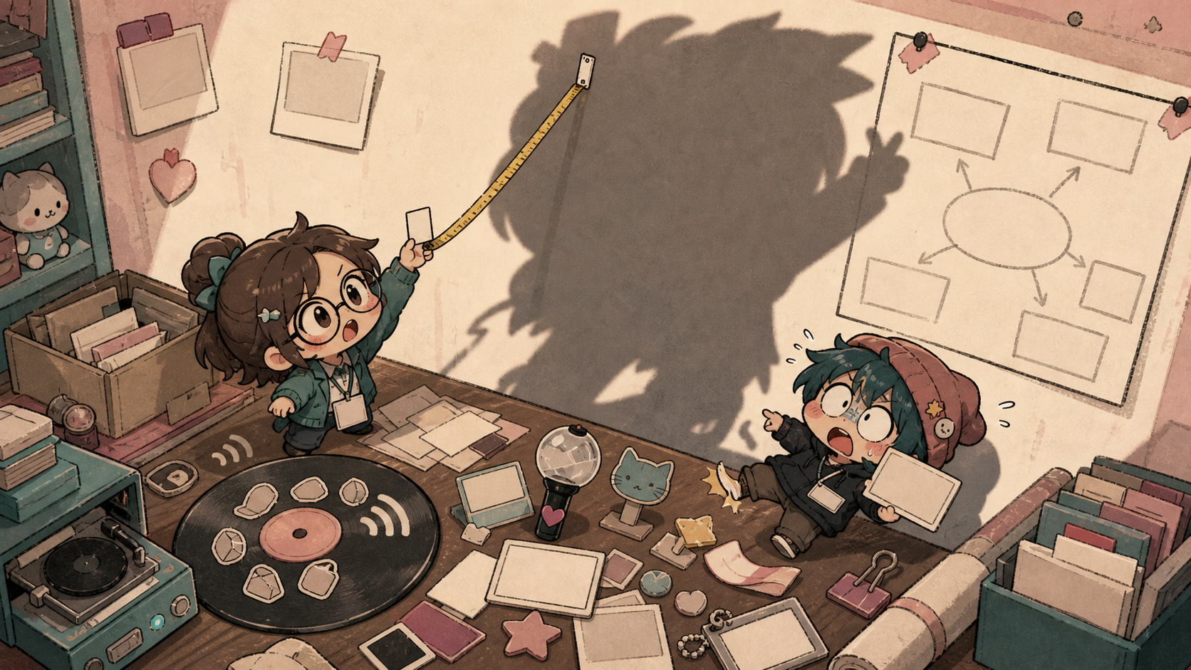 stream rolling stones album context illustration with original LifeFever8 characters