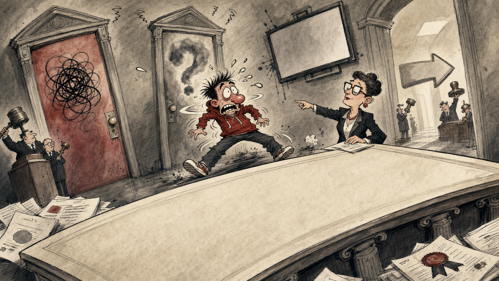 threats praise trump keeps debate illustration with original LifeFever8 characters