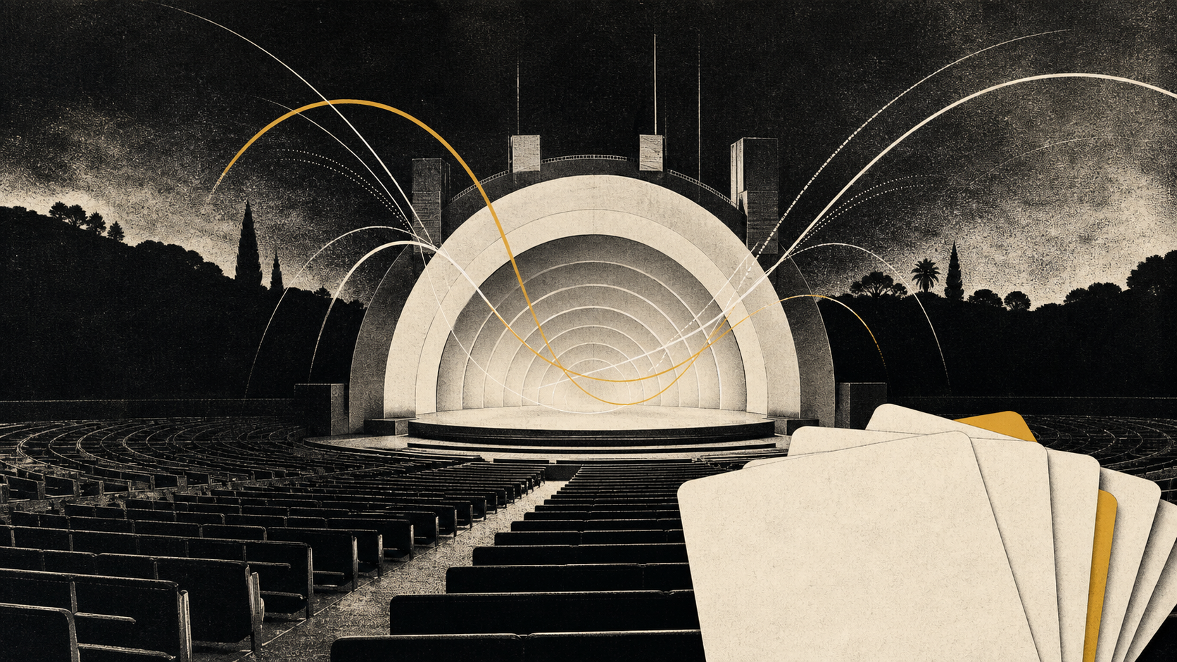 Editorial illustration for Hollywood Bowl 2026 summer season announcement: Hollywood Bowl’s 2026 Season: What a Giant Summer Lineup Actually Signals — July 18, 2026 Context Update.