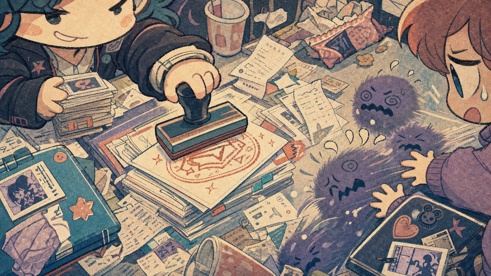 stream rolling stones album evidence illustration with original LifeFever8 characters
