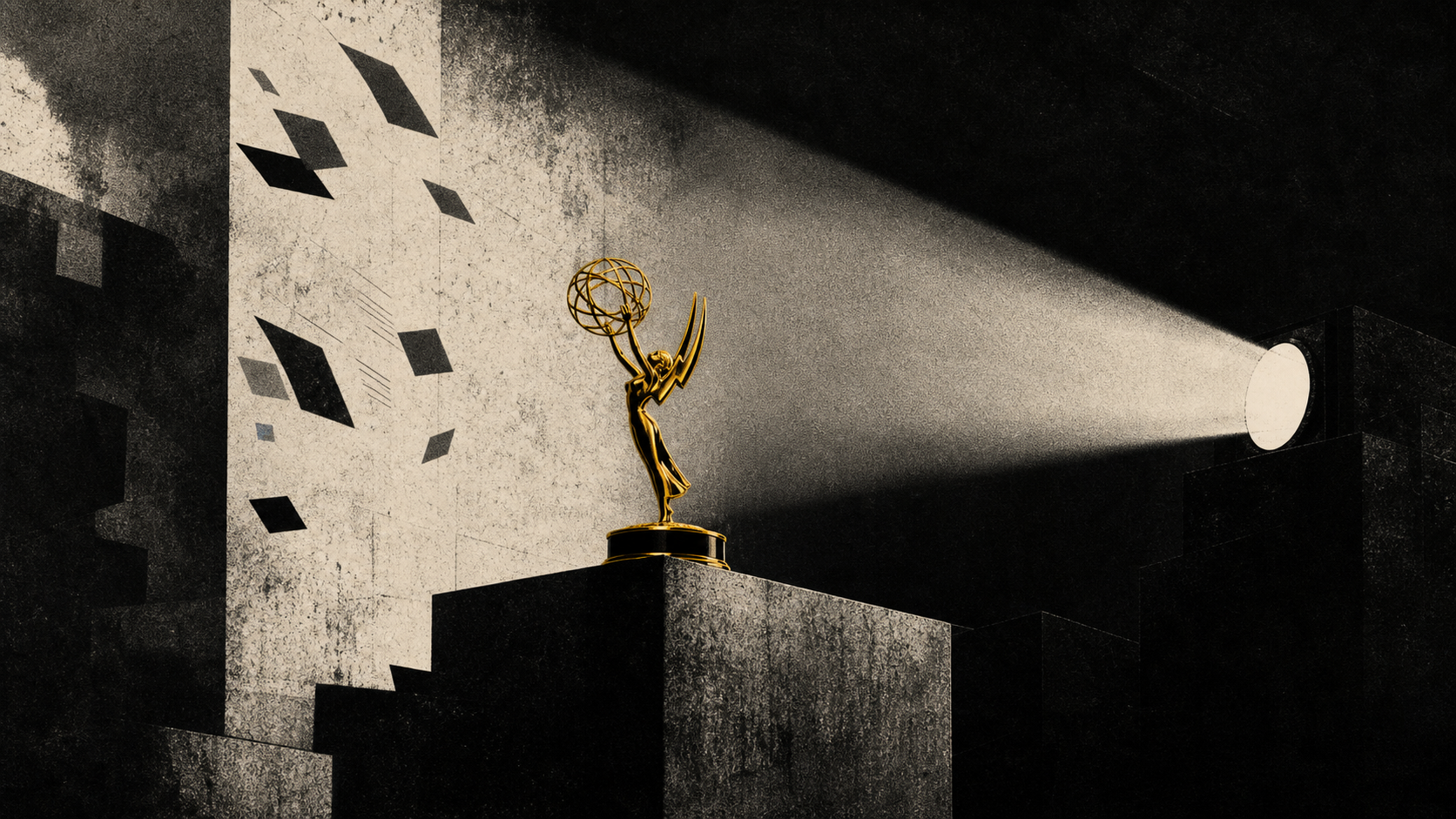 Editorial illustration for 2026 Emmy nominations announcement: The Moment and Context: What the Attention Does Not Prove.