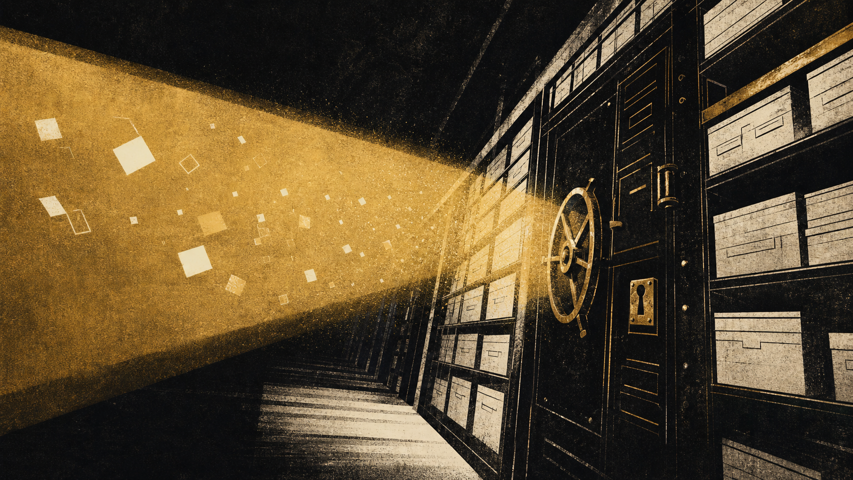 Editorial illustration for public music masters ownership announcements: The Moment and Context: What the Attention Does Not Prove.