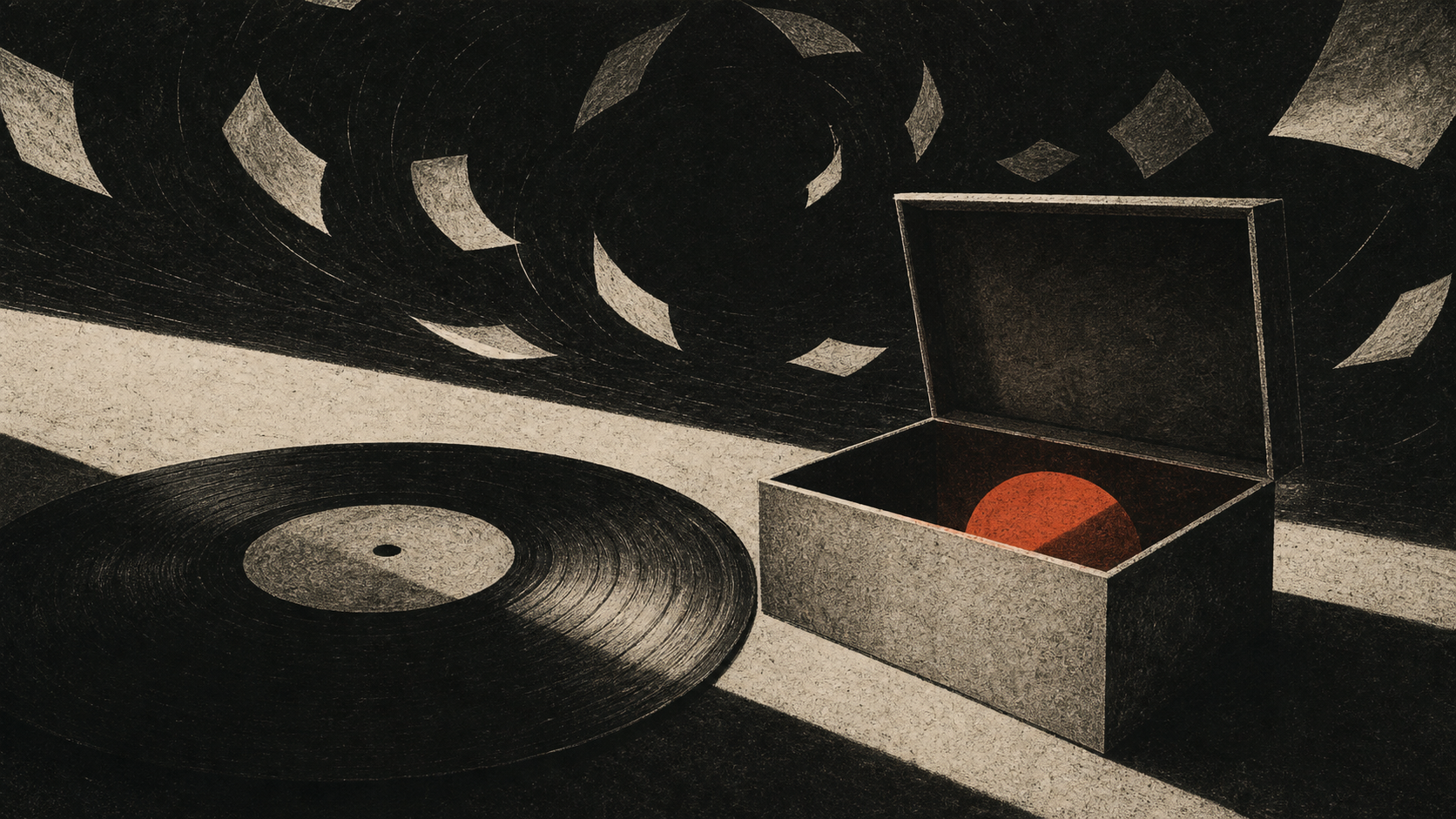 Editorial illustration for public music masters ownership announcements: The Moment and Context: What the Attention Does Not Prove.